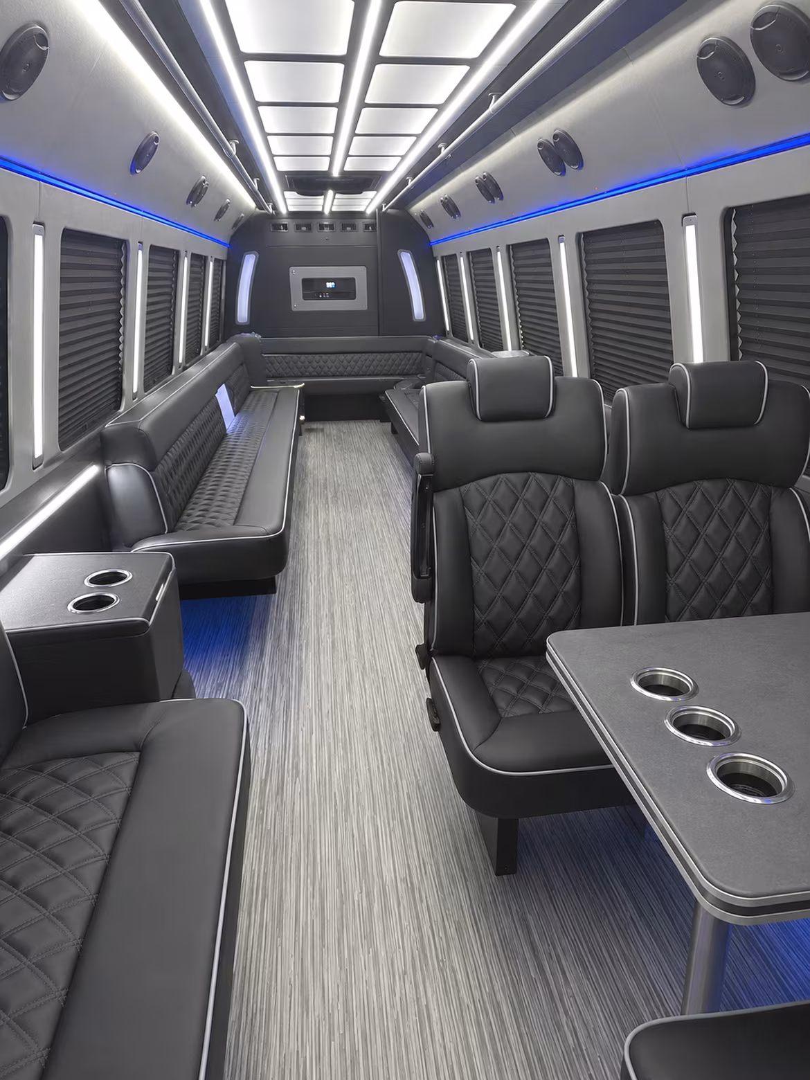 aliso viejo 25 passenger party bus inside
