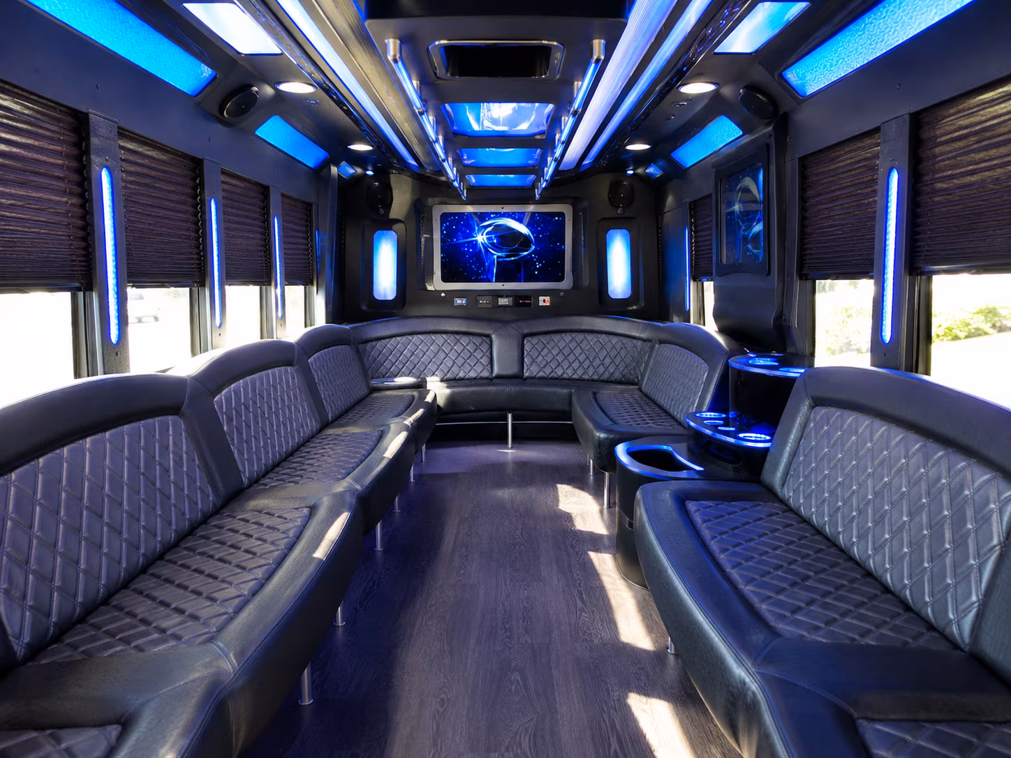 aliso viejo 28 passenger party bus inside