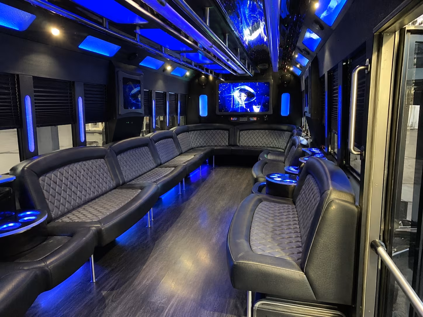 aliso viejo 28 passenger party bus interior