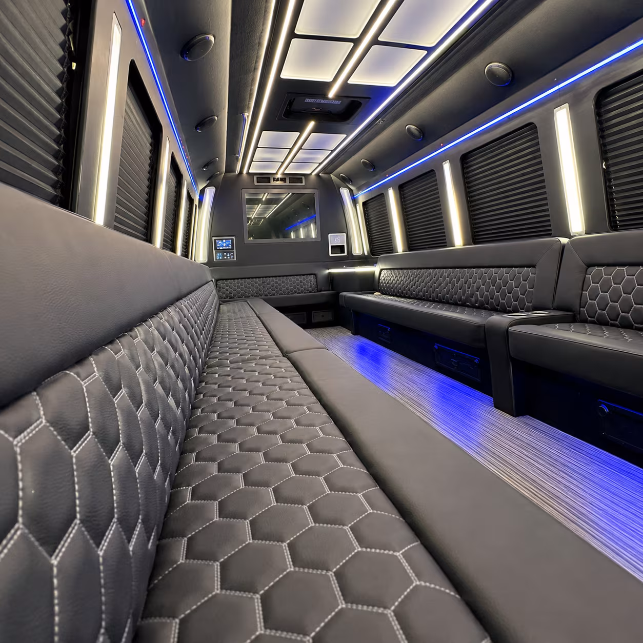 aliso viejo party bus rental interior